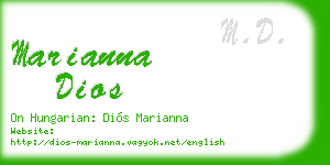 marianna dios business card